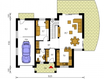 Mirror image | Floor plan of ground floor - PREMIER 200